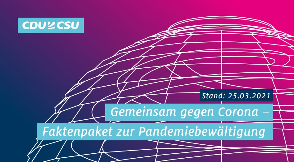 Faktenpaket von CDU/CSU zur Pandemie-Bewältigung
