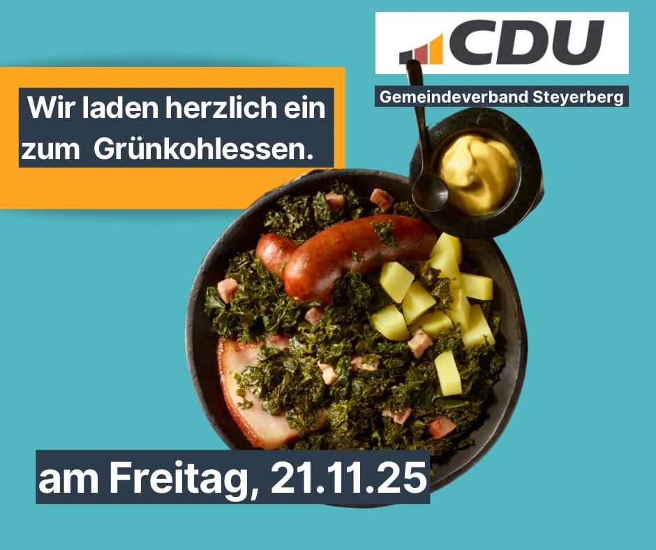 CDU Steyerberg lädt zum traditionellen Grünkohlessen ein